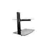 Soporte de Pared Xtech XTA-315 | Doble Repisa de Vidrio Templado | Para Equipos Electrónicos | Carga Máx. 32lb por Repisa