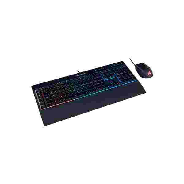 91777 CORSAIR TECLADO MOUSE (K55 RGB PRO + KATAR PRO) GAMINING COMBO USB BACKLIT ESPAÑOL - Imagen 1