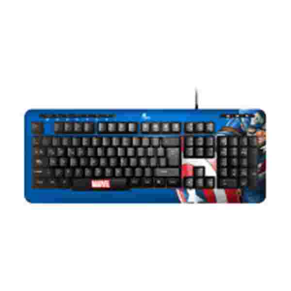 XTECH TECLADO MARVEL CAPTAIN AMERICA USB MULTIMEDIA ESPAÑOL - Imagen 1