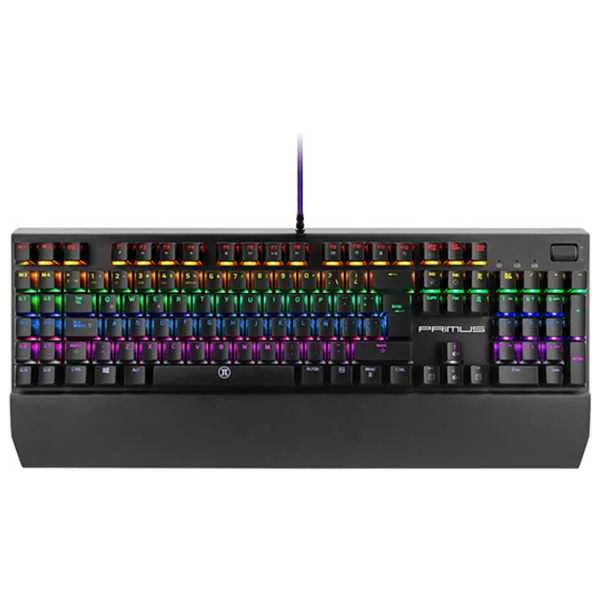 product-8098-01 PRIMUS TECLADO GAMING USB CON ILUMINACION RGB REPOSO PARA MUÑECAS REMOVIBLE 8 TECLAS PROGRAMABLES - Imagen 1