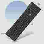 BTO Teclado USB con cable, 104 teclas con almohadilla numérica, antiderrames y a prueba de polvo, diseño delgado - Imagen 2