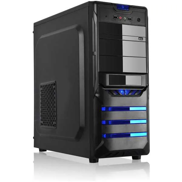 Case Agiler P4-ATX | Torre Estándar | Fuente de Poder 525W Incluida | Negro - Imagen 1