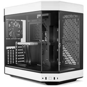 HYTE Y60 - Carcasa para juegos de computadora ATX de cristal templado panorámico de doble cámara con cable vertical PCIE 4.0