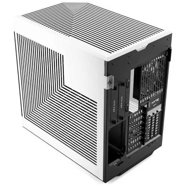 HYTE Y60 - Carcasa para juegos de computadora ATX de cristal templado panorámico de doble cámara con cable vertical PCIE 4.0 - Imagen 5
