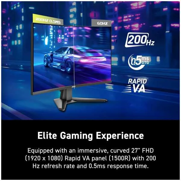 Monitor MSI MAG 276CF E20 | 27" pulg. | Full HD (1920x1080) | Gaming | 200Hz - Imagen 7