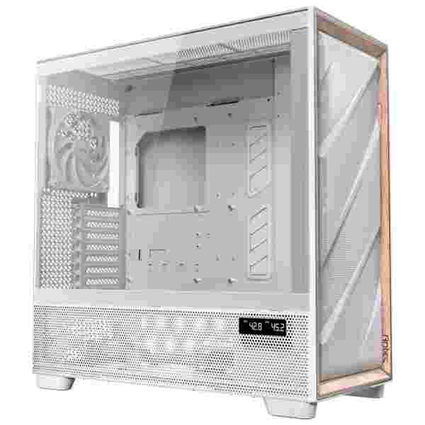 Antec FLUX Mid-Tower | Plataforma F-LUX | Panel de Vidrio Templado | 5 Ventiladores PWM | Blanco - Imagen 2