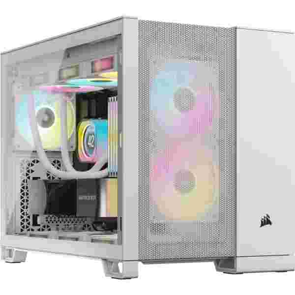 Corsair 2500D Airflow | Mid Tower | Dual Chamber | mATX / mini-ITX | Blanco - Imagen 1