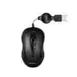 Argom 0008BK | Mouse USB Retráctil | 1000 DPI | Plug & Play | Compacto