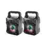 Coby CSTW630BK | Bluetooth 5.0 | Sistema estéreo 2 bocinas | Radio FM | LEDs | Negro