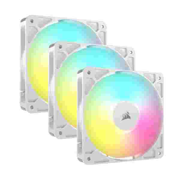 Version 1.0.0 Corsair RS120 ARGB | Ventiladores para Case 120 mm | Pack 3 Unidades | Blanco | PWM | Rodamiento Magnético - Imagen 1