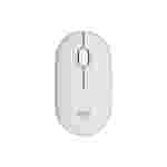 Logitech M350s Pebble | Mouse Inalámbrico Bluetooth | Óptico | Ultra Delgado | Off-White