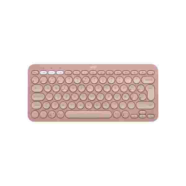 Logitech Pebble Keys 2 K380S | Teclado Inalámbrico | Bluetooth 5.1 / 2.4 GHz | Español | Compacto Multidispositivo | Rose - Imagen 1