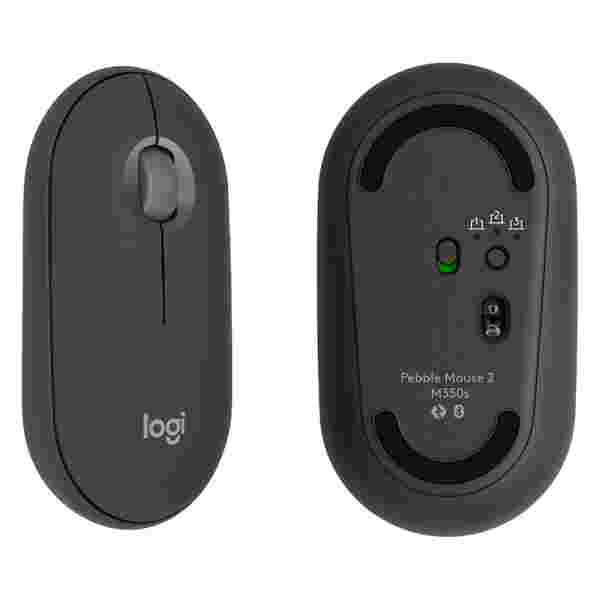 Logitech Pebble M350s | Mouse Inalámbrico Bluetooth | Óptico | Diseño Compacto | Grafito - Imagen 2
