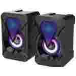 Myo Mini-Speaker 2.0 | Bocina USB | Conexión 3.5 mm | LED | Control de luz y volumen | Negro