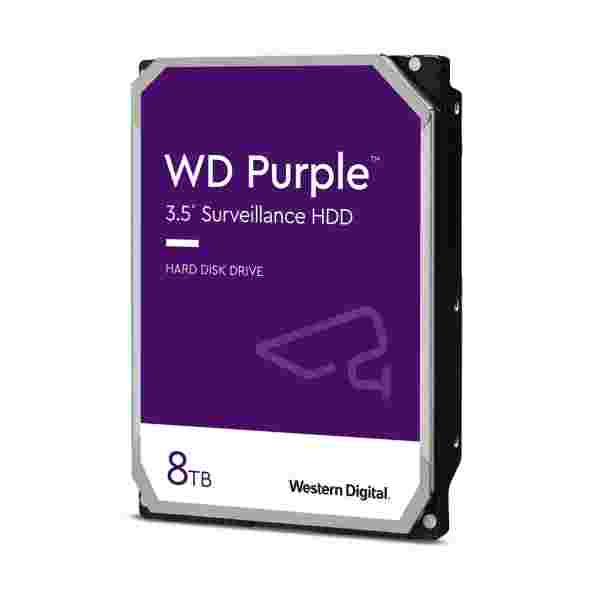 Western Digital Purple HDD 8TB | Videovigilancia | 3.5” | SATA 6 Gb/s | 5640 RPM | 128 MB Caché - Imagen 1