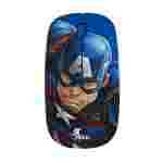 XTECH Marvel Avengers Captain America | Mouse Inalámbrico | 800–1600 DPI | 4 Botones | Wireless USB