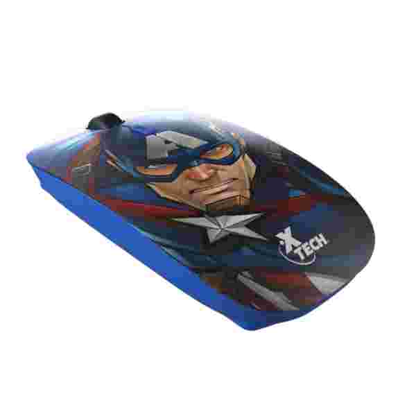 XTECH Marvel Avengers Captain America | Mouse Inalámbrico | 800–1600 DPI | 4 Botones | Wireless USB - Imagen 2