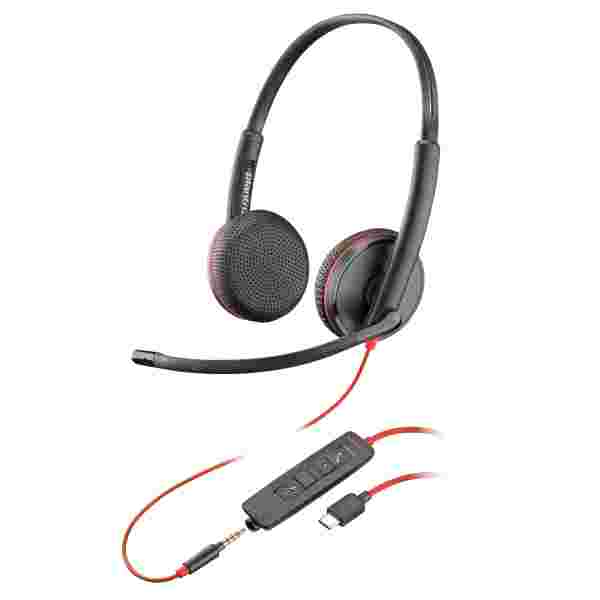 Version 1.0.0 Audífono con Micrófono POLY Blackwire 3225 | USB-C | Binaural | Cancelación de Ruido | 8X229A6 - Imagen 1