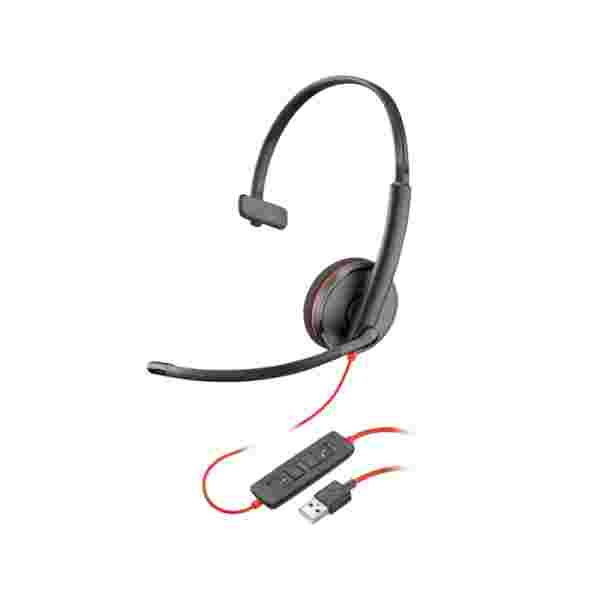 Audífono con Micrófono POLY Blackwire 3210 | Monaural | USB-C + Adaptador USB-A | Cancelación de Ruido | 8X214A6 - Imagen 1