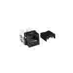 Jack Mini Keystone Agiler CAT6 Tipo 110 | Negro