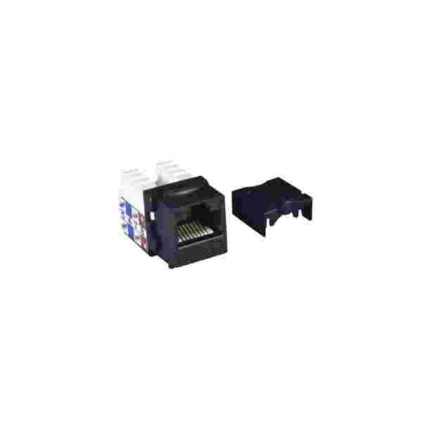 Jack Mini Keystone Agiler CAT6 Tipo 110 | Negro - Imagen 1