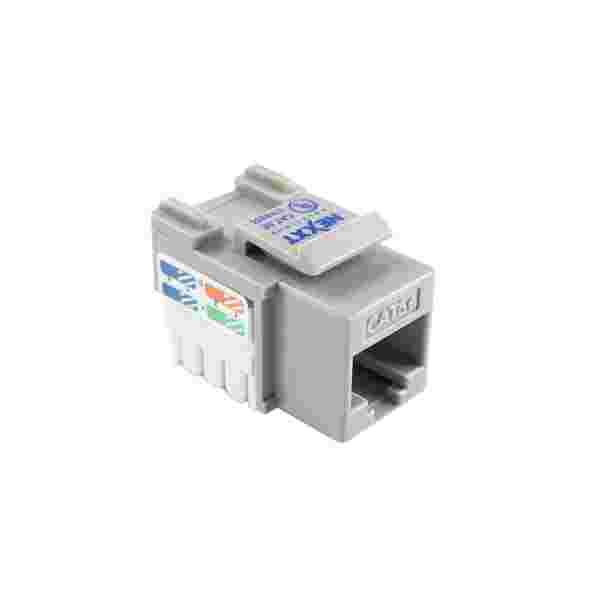 Jack Mini Keystone NEXXT | CAT6E | Tipo 110 | Gris (PCGKJC6TYRJGR) - Imagen 1