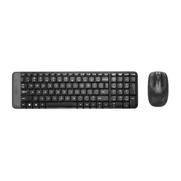 Logitech_MK220_Teclado+Mouse Logitech MK220 | Teclado + Mouse | Español | Inalámbrico 2.4GHz | Compacto | Negro - Imagen 1