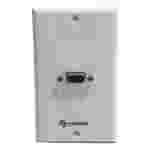 Placa de Pared con Cople Jack a Jack VGA (DB15) | Conector Hembra-Hembra