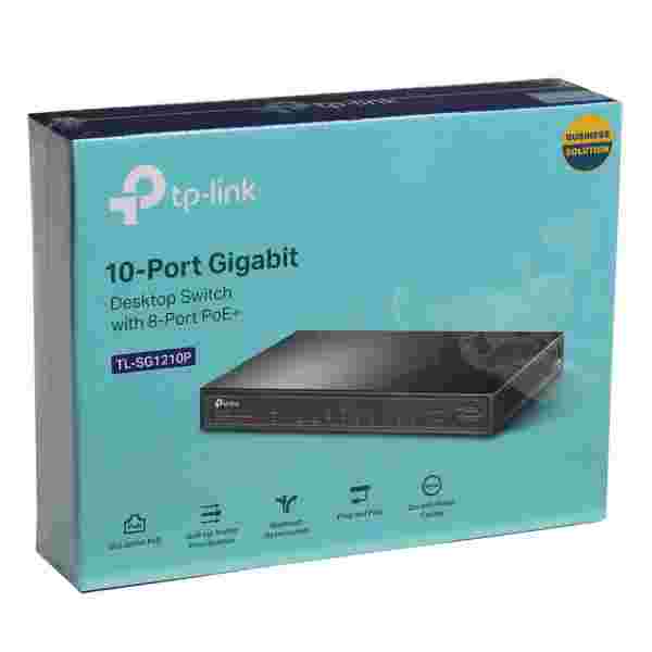 Switch TP-Link TL-SG1210 | 10 Puertos | Gigabit 10/100/1000 | No Administrable | Rack/Desktop - Imagen 1