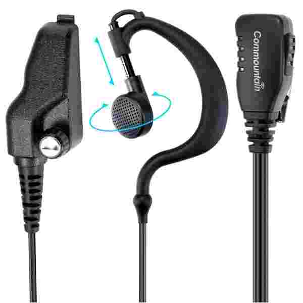 Audífono Swivel C-Shape para Radios Kenwood | Compatible con NX-1200 / NX-1300 | Auricular con Gancho Giratorio - Imagen 1