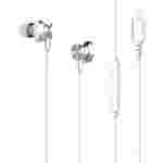 Audífono Chargeworx CX9038 | USB-C | Manos Libres | Resistente | Plata