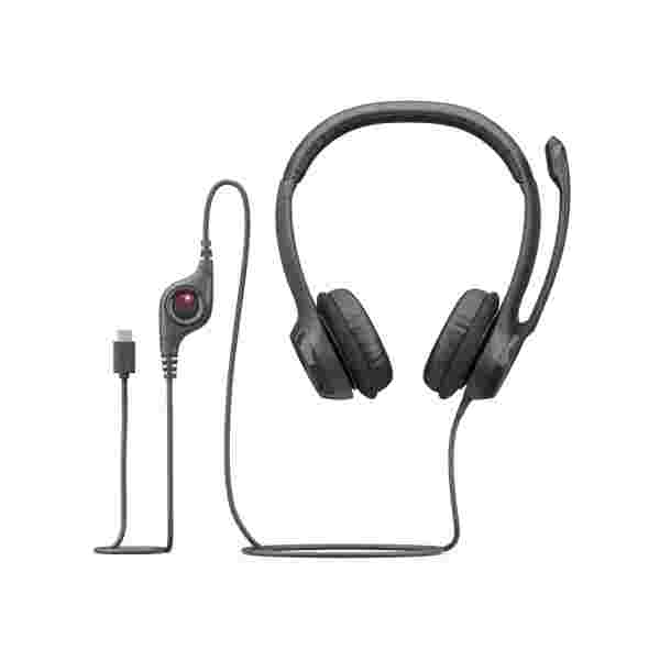 Audífono_con_Micrófono_Logitech_H390_1 Audífono con Micrófono Logitech H390 | USB-C | Cancelación de Ruido | Control en Cable | Midnight Black - Imagen 1