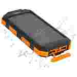 Cargador Móvil Solar (Power Bank) Chargeworx 15,000 mAh | IPX4 | Negro/Naranja