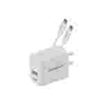 Kit de Carga ChargeWorx | Cargador de Pared + Cable USB-C a Lightning | 20W Power Delivery | Blanco