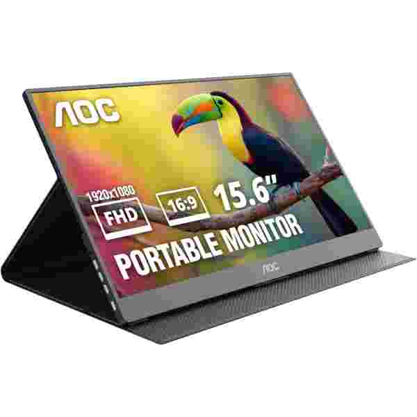 Version 1.0.0 Monitor Portátil AOC 15.6" | Full HD (1920x1080) | Panel IPS | USB-C Dual & Mini HDMI | Altavoces Integrados - Imagen 1