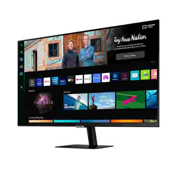 Monitor Samsung 32" Smart M5 (S32DM500) | Full HD | HDR10 | WiFi & Bluetooth 5.2 | Smart TV Apps | Blanco/Negro - Imagen 1