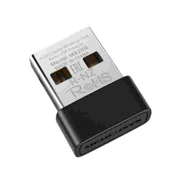 ADAPTADOR TP-LINK MERCUSYS MA20N USB 2.0 Dual Band AC650 Wi-Fi Alta Velocidad (MA20N) ADAPTADOR TP-LINK MERCUSYS MA20N | USB 2.0 | Dual Band AC650 | Wi-Fi Alta Velocidad | (MA20N) - Imagen 1
