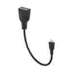 Cable Adaptador OTG Xtech Micro-USB Macho a USB-A Hembra | Para Celulares y Tablets | Negro (XTC-368)