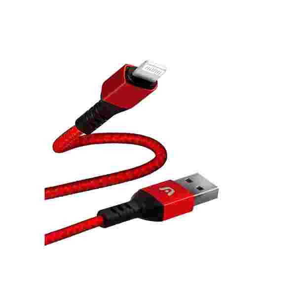 Cable Argom USB 2.0 a Micro-USB 6 Pies (1.8m) Nylon Trenzado Flexible Rojo Cable Argom USB 2.0 a Micro-USB | 6 Pies (1.8m) | Nylon Trenzado | Flexible | Rojo - Imagen 1