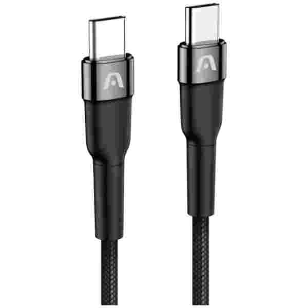 Cable Argom USB-C a USB-C 240W Ultra Fast Charge 10 Pies (3m) Nylon Trenzado Negro Cable Argom USB-C a USB-C | 240W Ultra Fast Charge | 10 Pies (3m) | Nylon Trenzado | Negro - Imagen 1