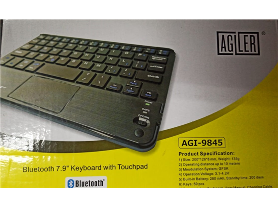 50423ea8-12ce-4082-9e5c-a7baf9896778.png Teclado Inalámbrico con Touchpad AGI-9845 - Negro - Imagen 1
