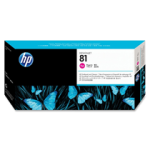 Cartucho y Limpiador de Cabezal HP 81 Magenta C4952A