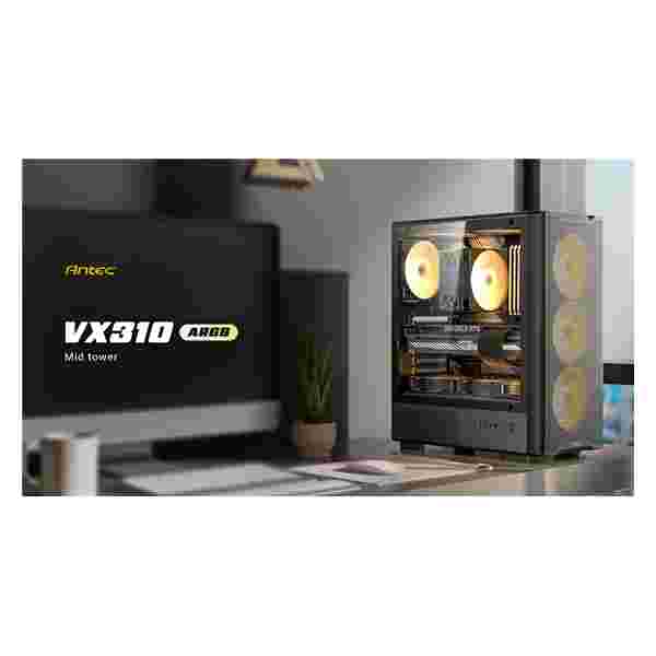 Gabinete Gaming Antec VX310 ARGB Mid-Tower - Imagen 1
