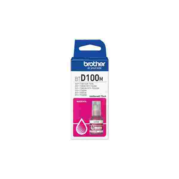 aad98d6c-83c3-4d49-b61f-18a12e26b433.png Botella de Tinta Brother BTD100M Magenta - Imagen 1